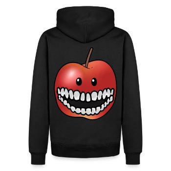 Apfel Obst Vitamine Gesund Früchte Vitamine - Männer Premium Bio Hoodie - Schwarz - Hinten - Nico (187cm)