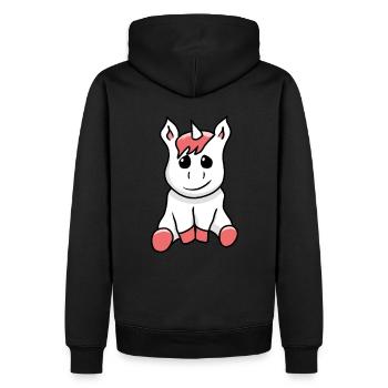 Licorne créatures mythiques enfants bébé bambin - Sweat à capuche Premium bio Homme - noir - Dos - Nico (187cm)
