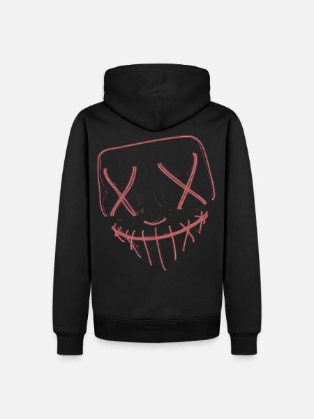 Neon mask red - Men’s Premium Organic Hoodie - black