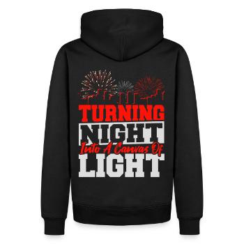 Pyrotechnicien Pétard Pyro Crew - Sweat à capuche Premium bio Homme - noir - Dos - Nico (187cm)