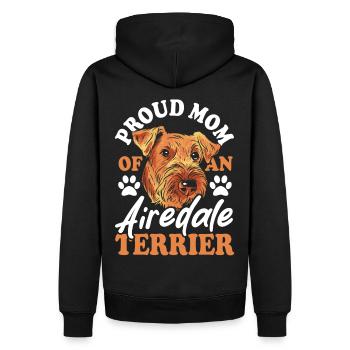 Airedale Dog Mom Grooming Airedale Terrier - Männer Premium Bio Hoodie - Schwarz - Hinten - Nico (187cm)