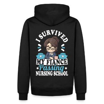 Gesundheitswesen Verlobter Krankenpflege schule - Männer Premium Bio Hoodie - Schwarz - Hinten - Nico (187cm)