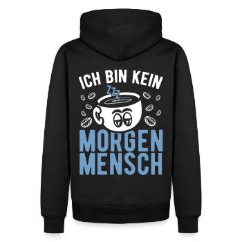 Nachteule Langschläfer Schlafmütze Morgenmensch - Männer Premium Bio Hoodie - Schwarz - Hinten - Nico (187cm)