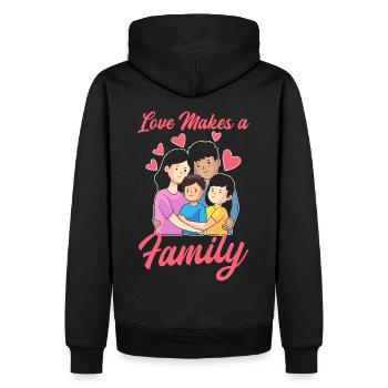 Thank You Gifts for Foster Parents - Men’s Premium Organic Hoodie - black - Back - Nico (187cm)