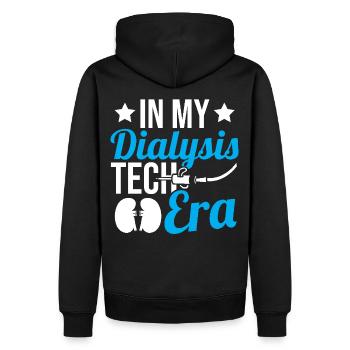 À l’époque de la technologie de la dialyse - Sweat à capuche Premium bio Homme - noir - Dos - Nico (187cm)