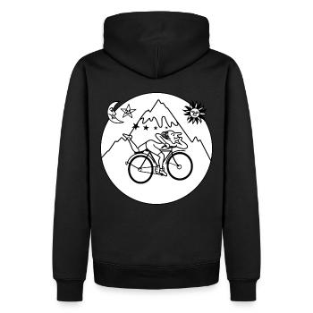 Albert Hofmann LSD 1943 Circle Black & White - Men’s Premium Organic Hoodie - black - Back - Nico (187cm)