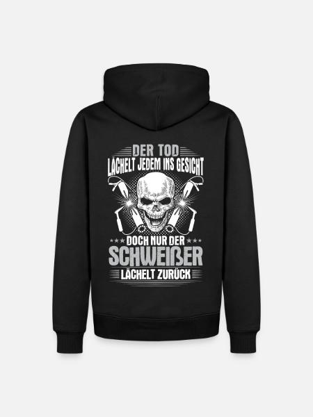 Schweißer Lächeln Geschenk Geschenkidee Schweißen - Männer Premium Bio Hoodie - Schwarz