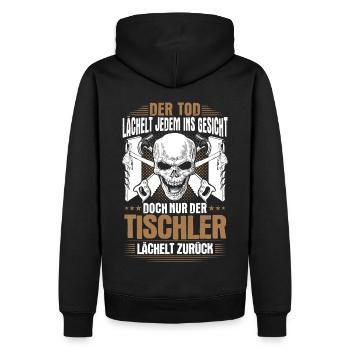 Tischler Schreiner Tischlerei Schreinerei Geschenk - Männer Premium Bio Hoodie - Schwarz - Hinten - Nico (187cm)