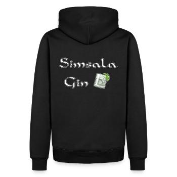 Simsala Gin - Sweat à capuche Premium bio Homme - noir - Dos - Nico (187cm)