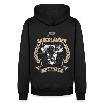 Sauerland kuhlness - Sweat à capuche Premium bio Homme - noir - Dos - Nico (187cm)