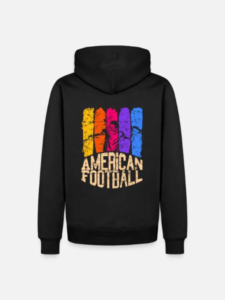 American Football Colour Quarterback - Men’s Premium Organic Hoodie - black