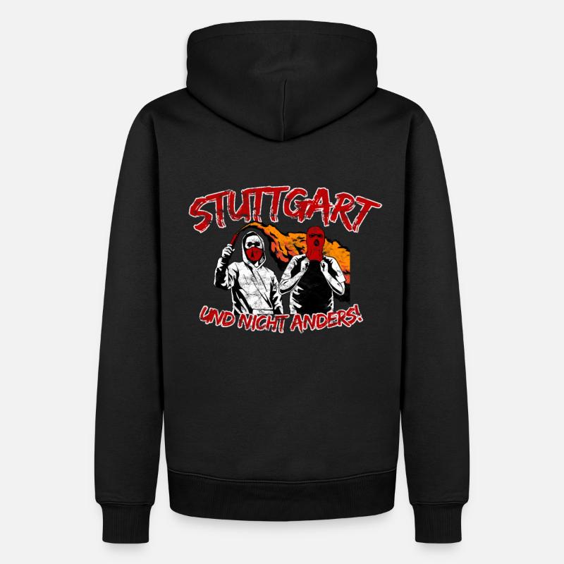 Stuttgart und nicht anders UPDATE - Männer Premium Bio Hoodie - Schwarz