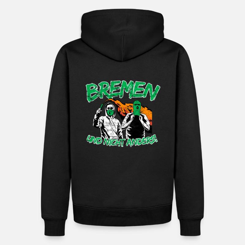 Bremen und nicht anders UPDATE - Männer Premium Bio Hoodie - Schwarz