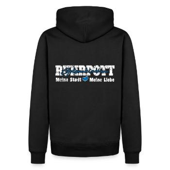 Ruhrpott Gelsenkirchen Meine Stadt meine Liebe - Männer Premium Bio Hoodie - Schwarz - Hinten - Nico (187cm)