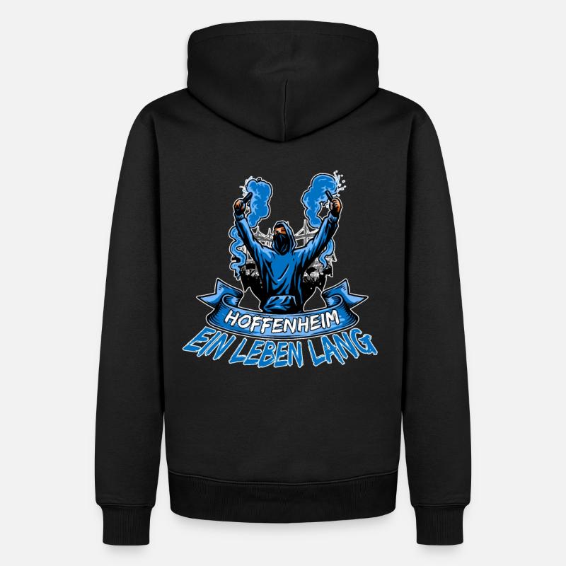 Hoffenheim ein Leben lang - Männer Premium Bio Hoodie - Schwarz