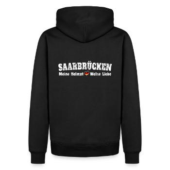 Sarrebruck Ma maison Mon cher Cœur - Sweat à capuche Premium bio Homme - noir - Dos - Nico (187cm)