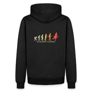 Evolution Flag Football - Sweat à capuche Premium bio Homme - noir - Dos - Nico (187cm)