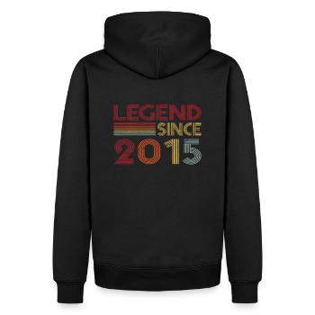 2015 Geburtstag Legend since Retro Vintage - Männer Premium Bio Hoodie - Schwarz - Hinten - Nico (187cm)