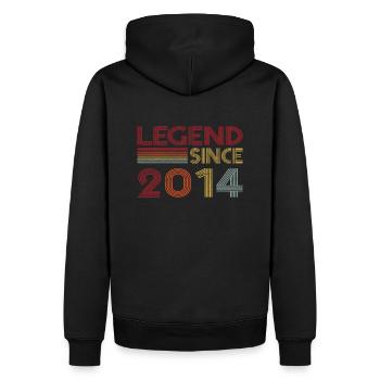 2014 Geburtstag Legend since Retro Vintage - Männer Premium Bio Hoodie - Schwarz - Hinten - Nico (187cm)