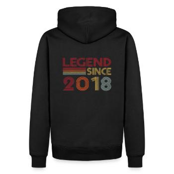 2018 Geburtstag Legend since Retro Vintage - Männer Premium Bio Hoodie - Schwarz - Hinten - Nico (187cm)