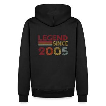 2005 Geburtstag Legend since Retro Vintage - Männer Premium Bio Hoodie - Schwarz - Hinten - Nico (187cm)