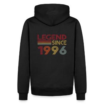 1996 Geburtstag Legend since Retro Vintage - Männer Premium Bio Hoodie - Schwarz - Hinten - Nico (187cm)