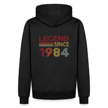 1984 Birthday Legend depuis Retro Vintage - Sweat à capuche Premium bio Homme - noir - Dos - Nico (187cm)