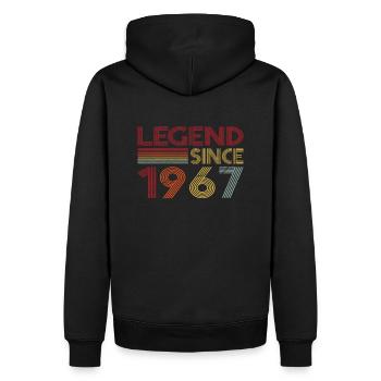 1967 Geburtstag Legend since Retro Vintage - Männer Premium Bio Hoodie - Schwarz - Hinten - Nico (187cm)