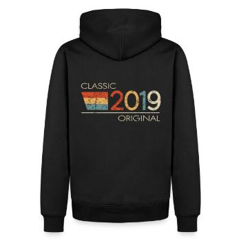 2019 Birthday Classic Original - Men’s Premium Organic Hoodie - black - Back - Nico (187cm)