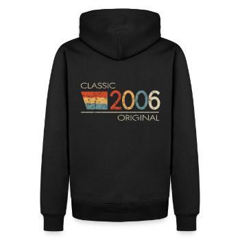 2006 Birthday Classic Original - Men’s Premium Organic Hoodie - black - Back - Nico (187cm)