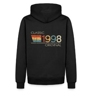 1998 Birthday Classic Original - Men’s Premium Organic Hoodie - black - Back - Nico (187cm)