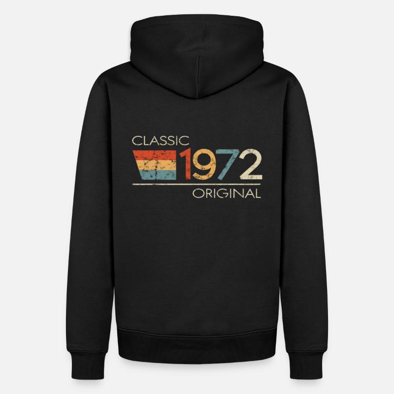 1972 Anniversaire Classic Original - Sweat à capuche Premium bio Homme - noir