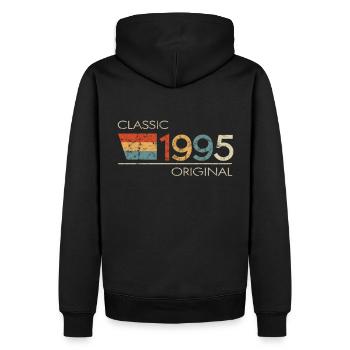 1995 Birthday Classic Original - Men’s Premium Organic Hoodie - black - Back - Nico (187cm)