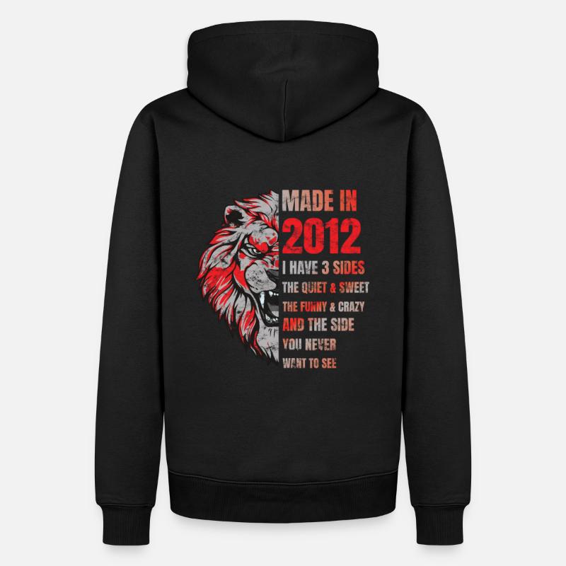 2012 Birthday Lion made in - Sweat à capuche Premium bio Homme - noir