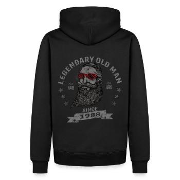 1988 Geburtstag Legendary Old Man - Männer Premium Bio Hoodie - Schwarz - Hinten - Nico (187cm)