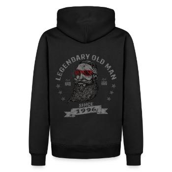 1996 Geburtstag Legendary Old Man - Männer Premium Bio Hoodie - Schwarz - Hinten - Nico (187cm)