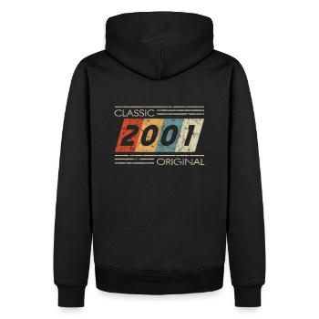2001 Anniversaire Classique Original II - Sweat à capuche Premium bio Homme - noir - Dos - Nico (187cm)