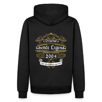 2004 Geburtstag lebende Legende zur perfektion - Männer Premium Bio Hoodie - Schwarz - Hinten - Nico (187cm)