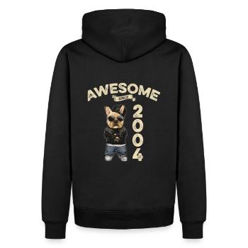 2004 Anniversaire Génial depuis Cool Dog - Sweat à capuche Premium bio Homme - noir - Dos - Nico (187cm)