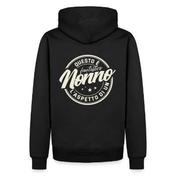 Nonno regalo per la festa del Papà - Männer Premium Bio Hoodie - Schwarz - Hinten - Nico (187cm)