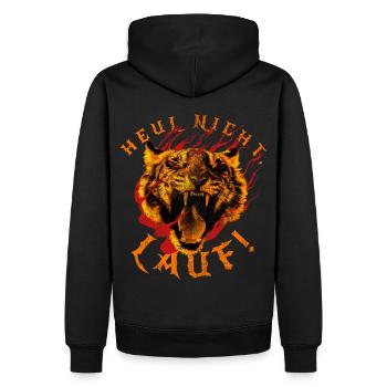 Don't cry, run! - Running, jogging, sports, runners - Men’s Premium Organic Hoodie - black - Back - Nico (187cm)