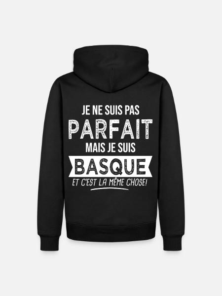 basque parfait je suis Basque Humour pays basque - Sweat à capuche Premium bio Homme - noir