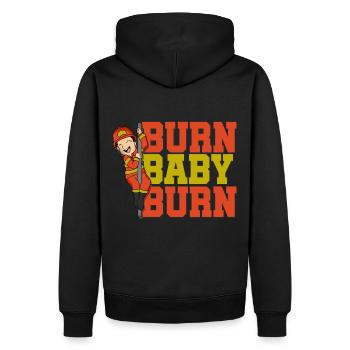 Pompiers Incendie Intervention Pompier Cadeau - Sweat à capuche Premium bio Homme - noir - Dos - Nico (187cm)