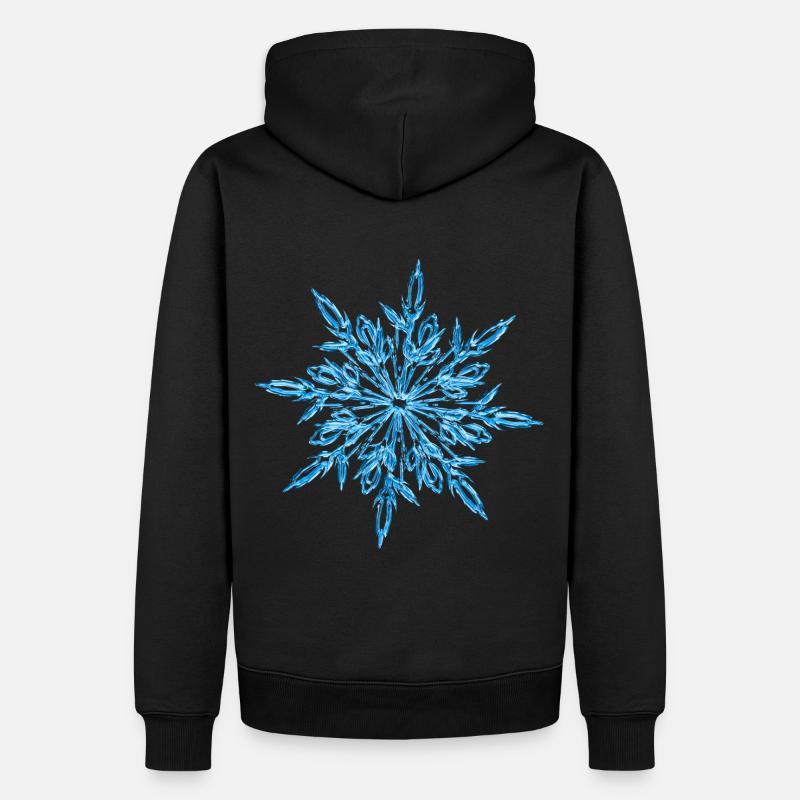 Schneeflocke Eiskristall Winter - Männer Premium Bio Hoodie - Schwarz