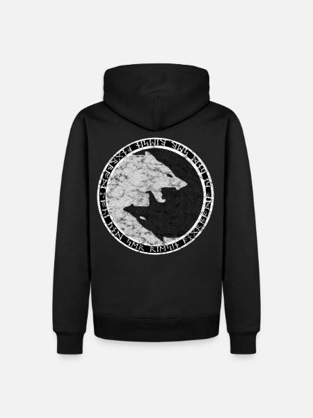 Fenrir - Yin und Yang - Männer Premium Bio Hoodie - Schwarz