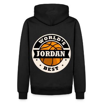 Jordaniens bester Basketballspieler Jordanien - Männer Premium Bio Hoodie - Schwarz - Hinten - Nico (187cm)