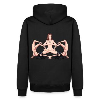 Yoga Érotique Femmes Nues Nues Yoga Yogi - Sweat à capuche Premium bio Homme - noir - Dos - Nico (187cm)