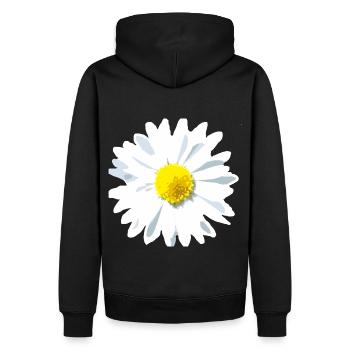 Fleur d’oie - Sweat à capuche Premium bio Homme - noir - Dos - Nico (187cm)