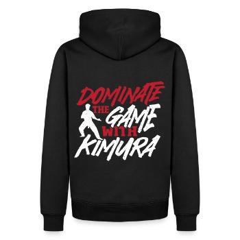 Arts martiaux BJJ Jiu Jitsu Combattant Kimura - Sweat à capuche Premium bio Homme - noir - Dos - Nico (187cm)