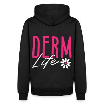 Skin Skin Care Hair Derm Life Dermatologist - Men’s Premium Organic Hoodie - black - Back - Nico (187cm)